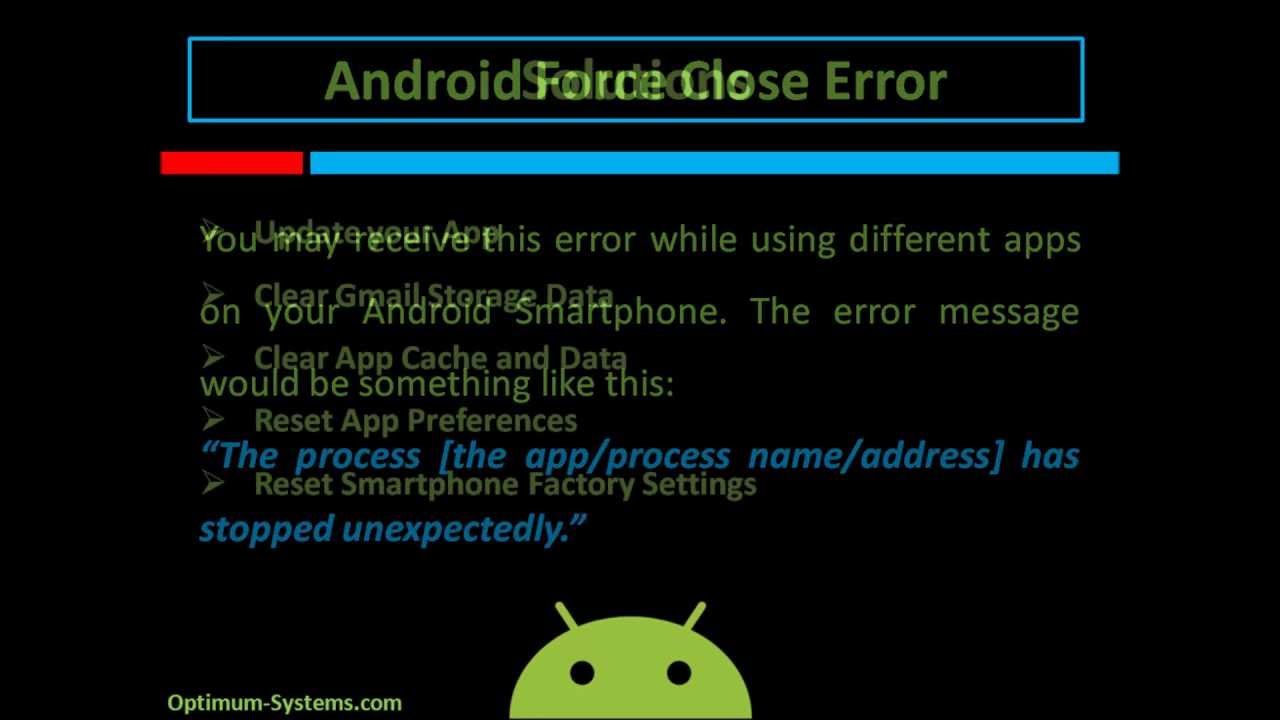 How To Fix Android Force Close Error - YouTube