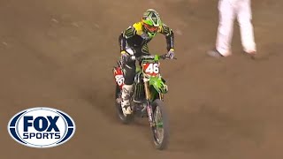 Adam Cianciarulo Pops Shoulder Back In, Keeps Riding - Toronto 2014 - 250 East Supercross