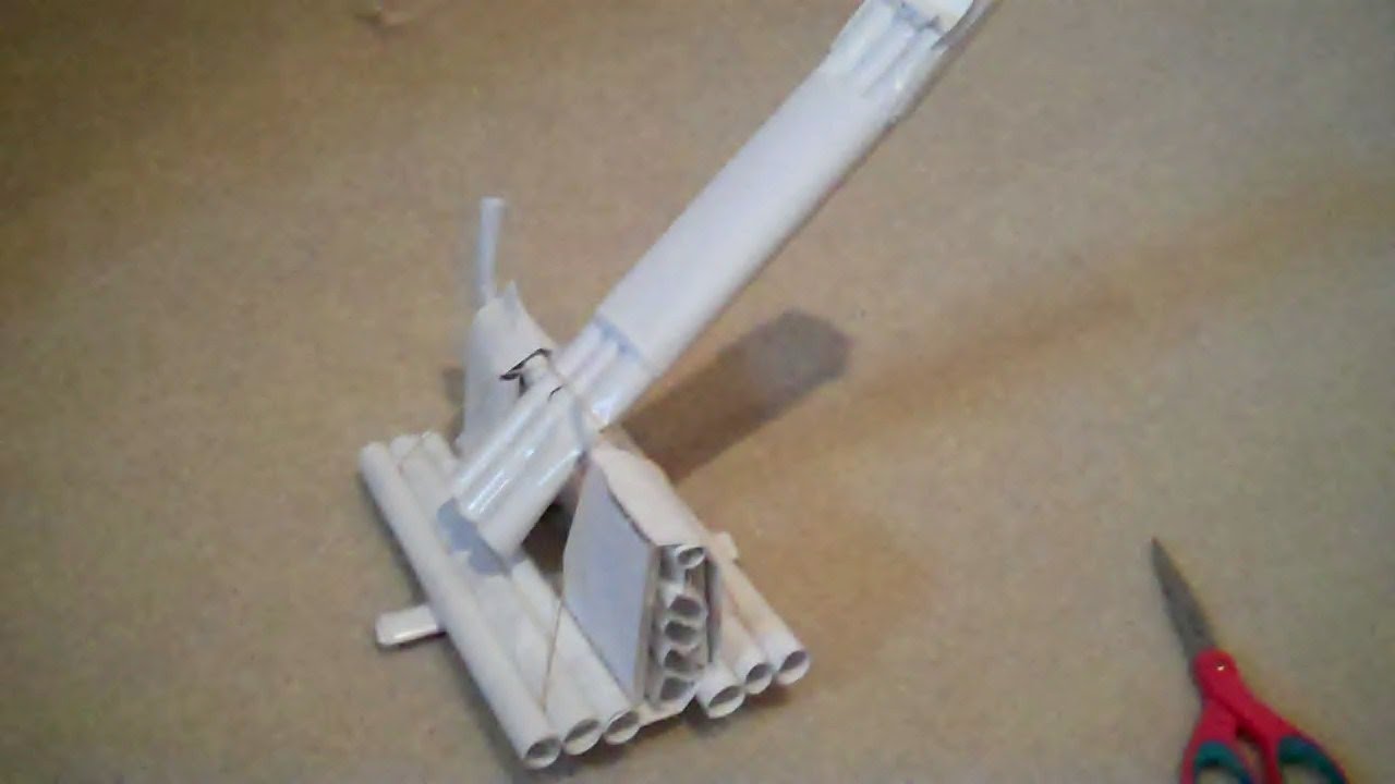 How to make a catapult out of paper   youtube