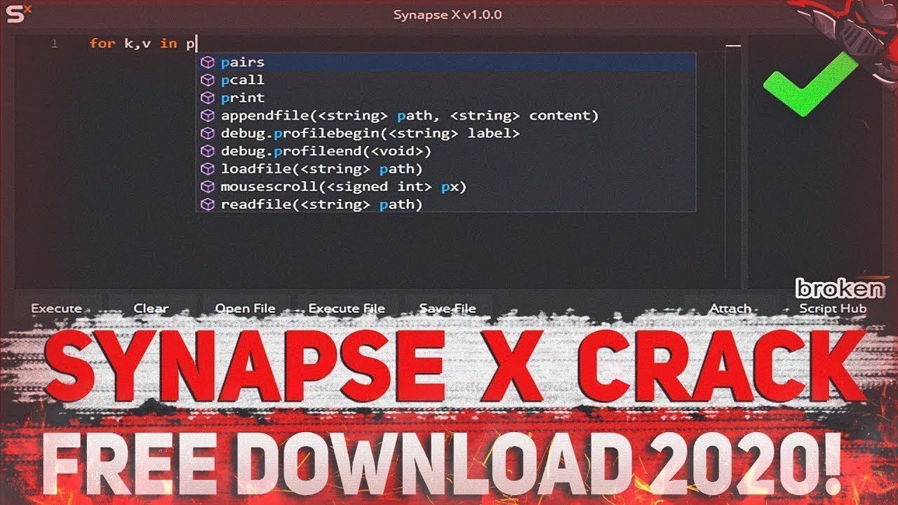 ROBLOX EXPLOIT SYNAPSE X CRACKED FREE MAC OSWINDOWS MacOSX