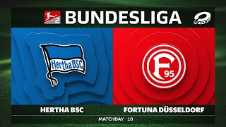 Hertha BSC vs. Fortuna Düsseldorf | Matchday 10 — Bundesliga 2 2025/26