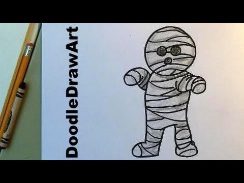 How To Draw a Mummy! Halloween Fun Drawing Lesson for Kids - Doodle