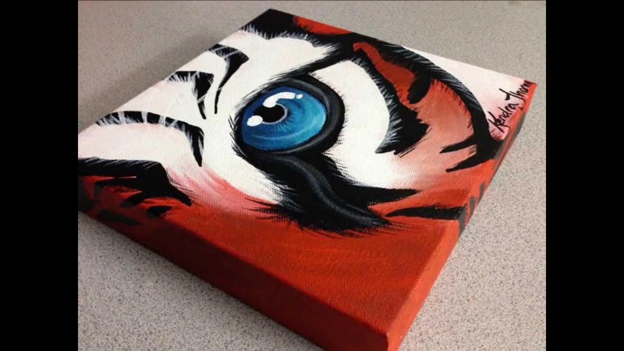 Acrylic Painting Artwork - Tiger Eye By Artist Kendra Thomas - YouTube