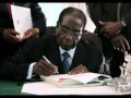 Zimbabwe\'s Robert Mugabe looked poised to win a seventh term as president after romping to victory in parliamentary polls dismissed as fraudulent by the opposition, as the head of the UN led calls for calm.

Full results were expected later on Saturday but Mugabe\'s ZANU-PF party said it had already won the 140 seats in parliament required to press ahead with controversial amendments to the constitution.

\