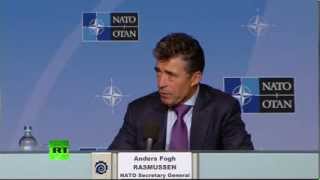 Генсек НАТО Андерс Фог Расмуссен проводит пресс-конференцию