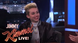 Miley Cyrus on Jimmy Kimmel Live PART 1