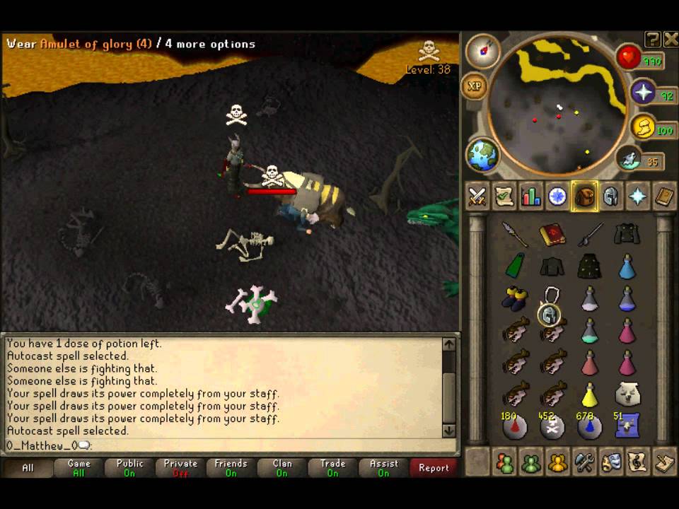 Runescape Skull Tricking Green Dragon Bots Week 1. - YouTube