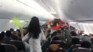 Holi Dance performance in spice jet flight