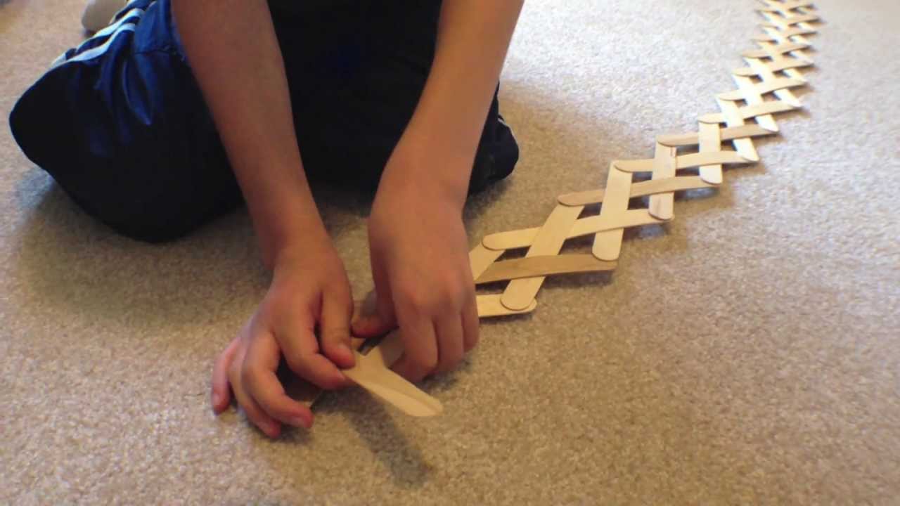 HowTo Make a Cobra Weave Stick Bomb out of Popsicle Sticks YouTube