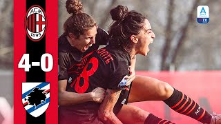 Thomas x2, Bergamaschi and Piemonte | AC Milan 4-0 Sampdoria | Highlights Women's Serie A