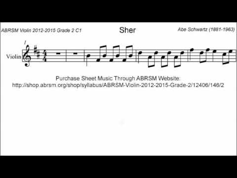 ABRSM Violin 2012-2015 Grade 2 C:1 C1 Schwartz Sher Sheet Music - YouTube