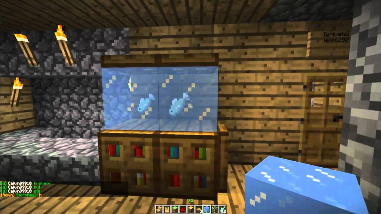 How to make a Fish Tank in Minecraft! [Minecraft Furniture Episode 4