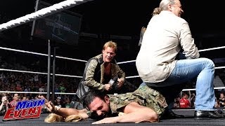 Bret Hart punches Damien Sandow and locks him in the Sharpshooter: WWE Main Event, July 8, 2014