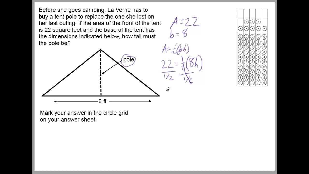 using triangle properties on ged math word problems - YouTube