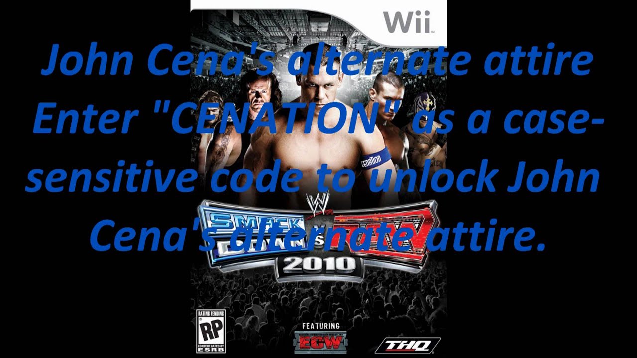 wwe smackdown vs raw 2010 wii cheat codes - YouTube