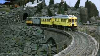 LGB Rhätische Bahn und Berninabahn im Modellbahnhof Stockheim