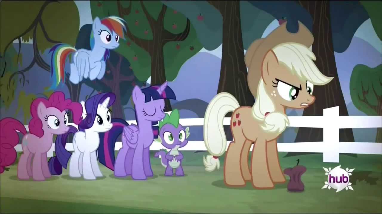 my little pony applejack in orchard