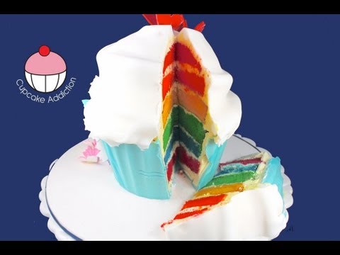 How  To Addiction buttercream a to Cupcake  how Cup make frosting A Giant Rainbow yoyomax12 Layer  Make Cake!