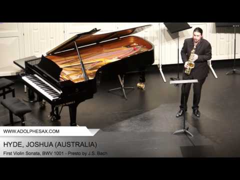Dinant 2014 - Hyde, Joshua - First Violin Sonata, BWV 1001 - Presto by J.S. Bach