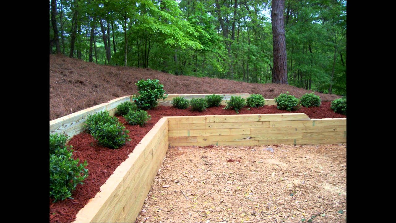 Landscape Timbers Retaining Wall