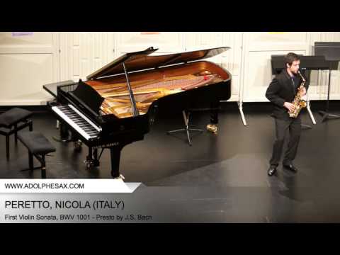 Dinant2014 PERETTO Nicola First Violin Sonata, BWV 1001 Presto by J S Bach