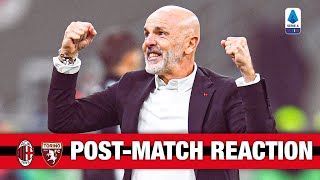 Coach Pioli and Tătăruşanu | #MilanTorino | Post-match Reactions