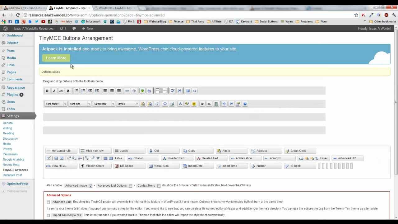 Wordpress Plugin: TinyMCE Advanced - YouTube