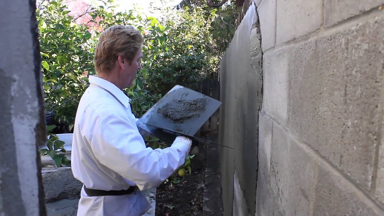 Stucco thickness on Cinder block or CMU walls - YouTube