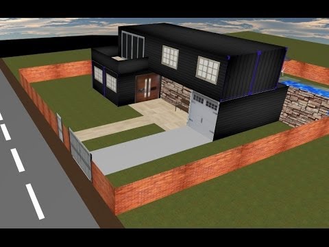Shipping container house design project - YouTube