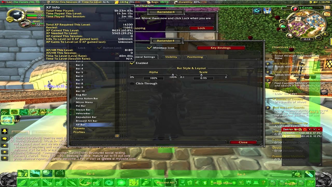 WoW Addons- Bartender 4 easy to use keybinding and action bar addon ...