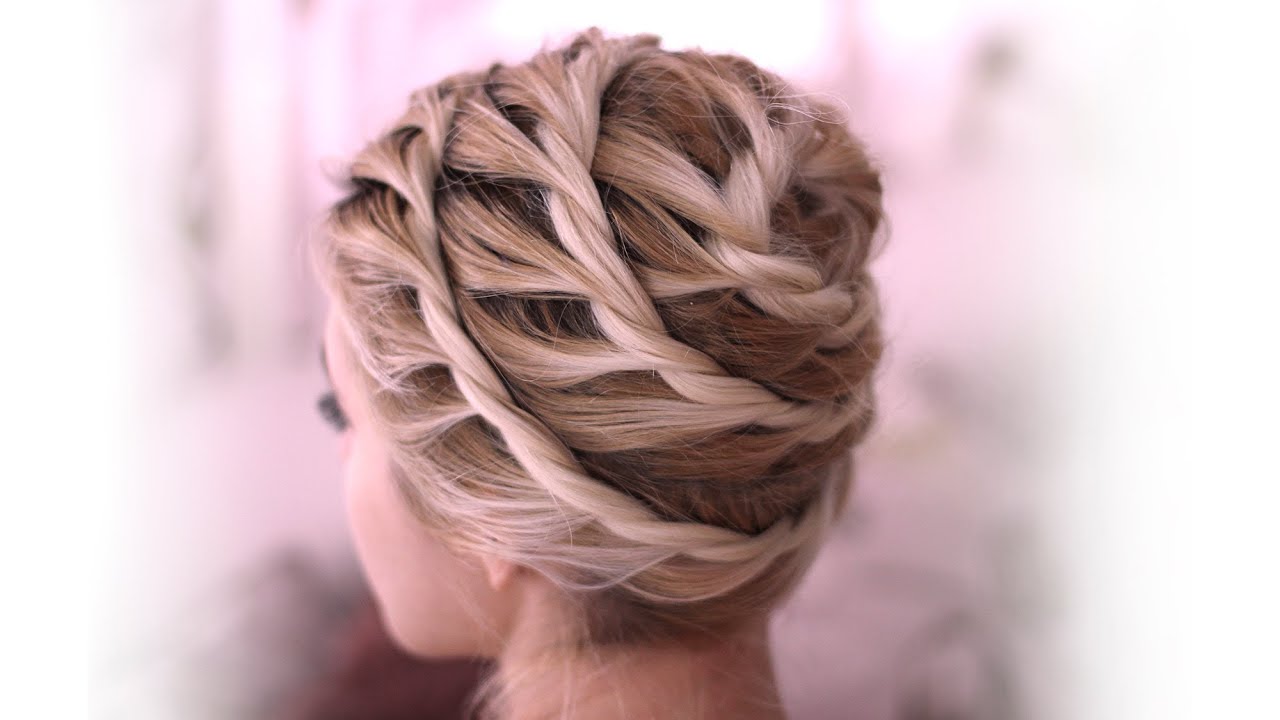 Everyday updo hairstyle for medium long hair tutorial - YouTube