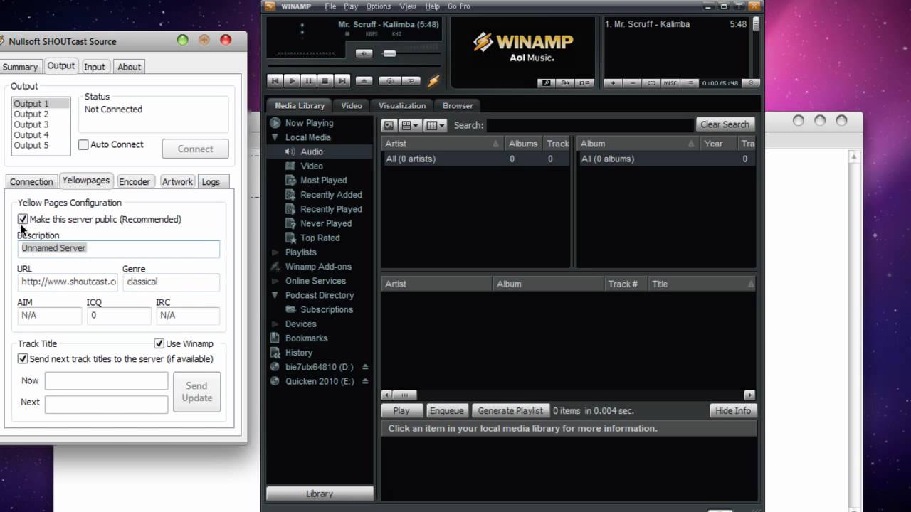 Setting up ShoutCast DSP Plugin for Winamp - YouTube