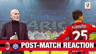 Coach Pioli and Florenzi | AC Milan v Inter Post-match reaction