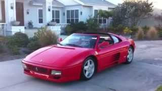 1992 Ferrari 348 TS STARTING UP, CHROME ENGINE, EXHAUST, TEST DRIVE REVIEW