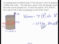 calculating work by using integral, pumping water out of a tank, calculus 2  tutorial 