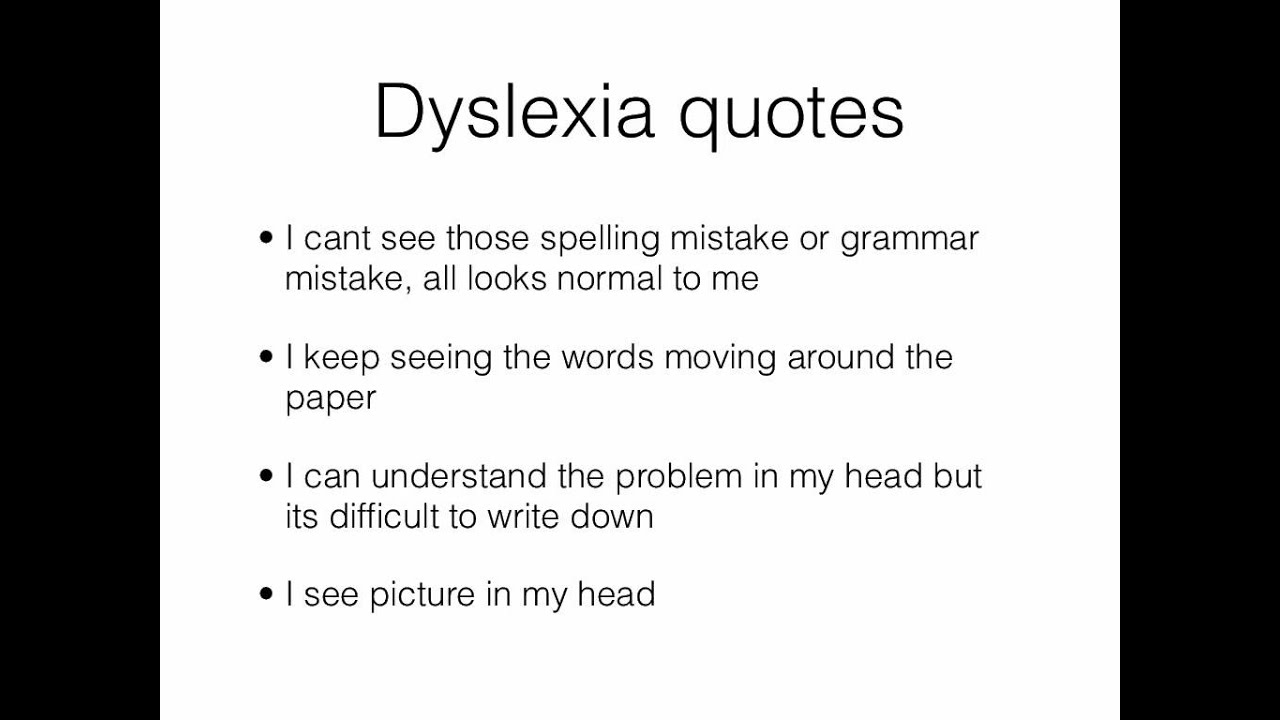 Dyslexia quotes - YouTube