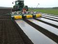 samco maize drill in germany laying degradable plastic mulch march 2009