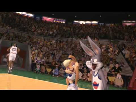 Lola Bunny getting kissed by Bugs Bunny In Space Jam - YouTube