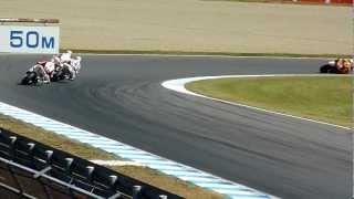 2012 MotoGP日本グランプリ moto2 ヘアピン　ドリフト進入