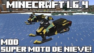 Minecraft 1.6.4 MOD SUPER MOTO DE NIEVE!