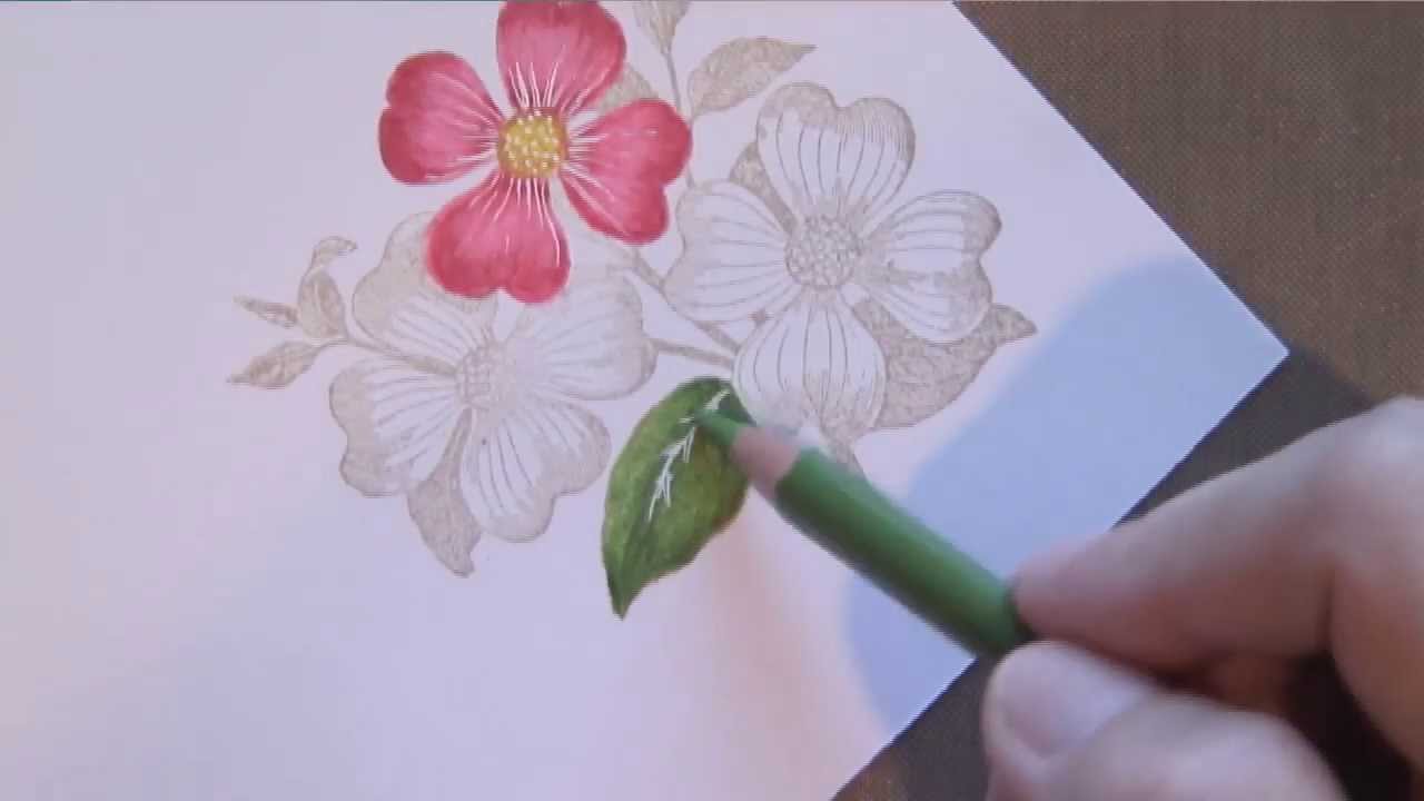 Colored Pencil Flowers - YouTube