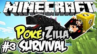 BLOCO MÁGICO! - PokéZilla Survival! - Minecraft #3