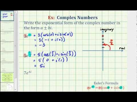 Ex: Convert a Complex Number in Exponential Form to Cartesian Form ...