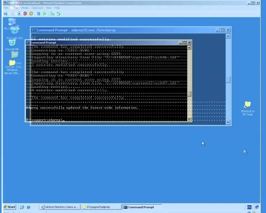 Upgrade to 2008 R2 Domain - ADPrep Commands - YouTube