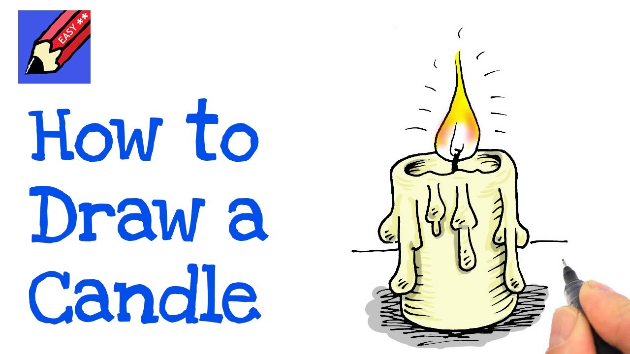 How to Draw a Candle Real Easy - YouTube