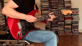 squier strat hss candy apple red