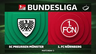 SC Preußen Münster vs. 1. FC Nürnberg | Matchday 3 — Bundesliga 2 2025/26
