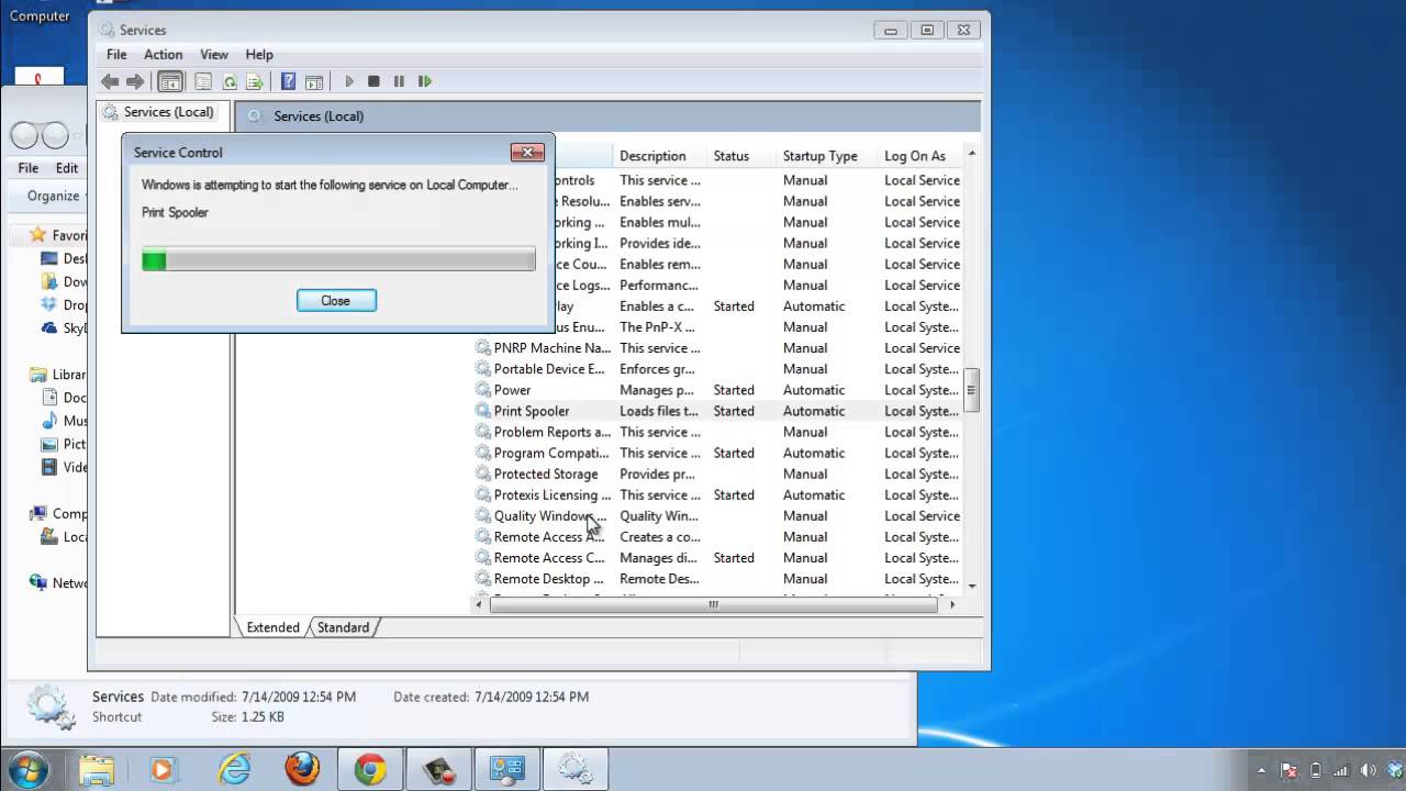 How to Restart the Print Spooler Service in Windows 7 - YouTube