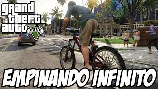 GTA V - Empinando pra frente infinito com a bicicleta, GLITCH HUE