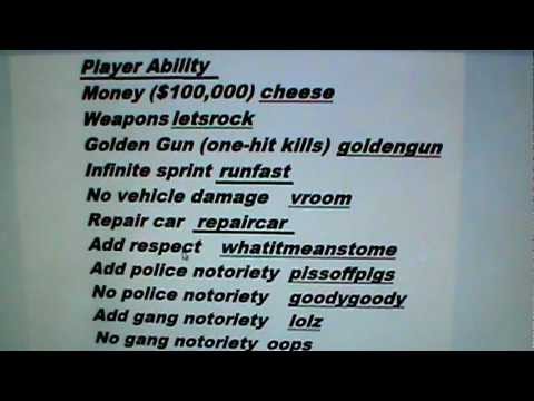 CHEAT CODES FOR Saints Row The Third